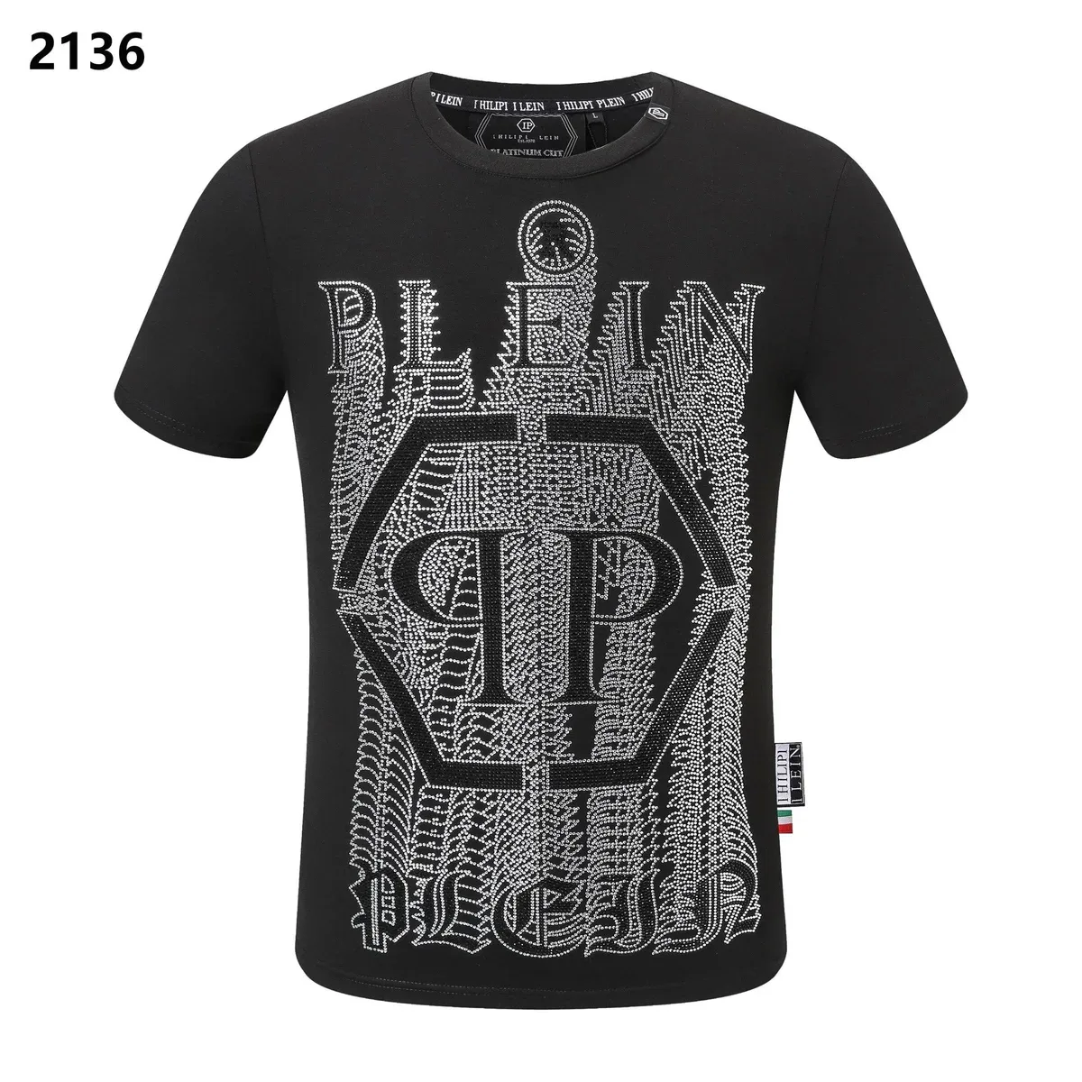 Philipp Plein 'P' Logo Black T-Shirt