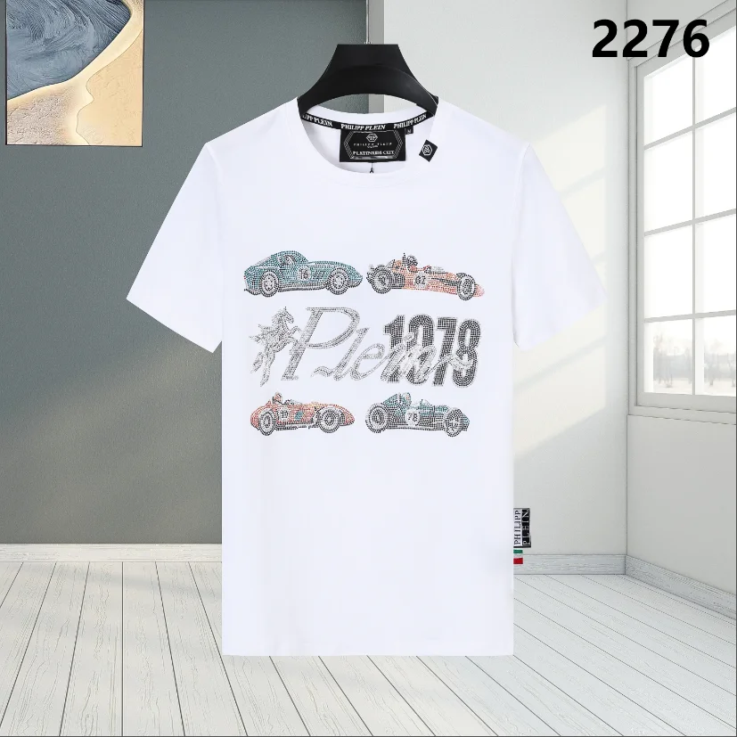 Philipp Plein White Racing Print T-Shirt