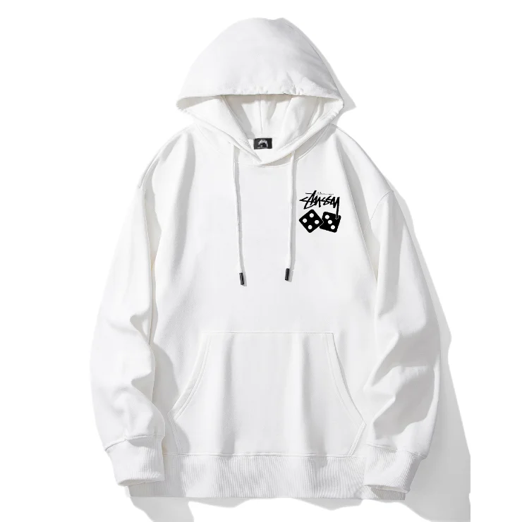 Stussy Dice Hoodie White Casual Pullover