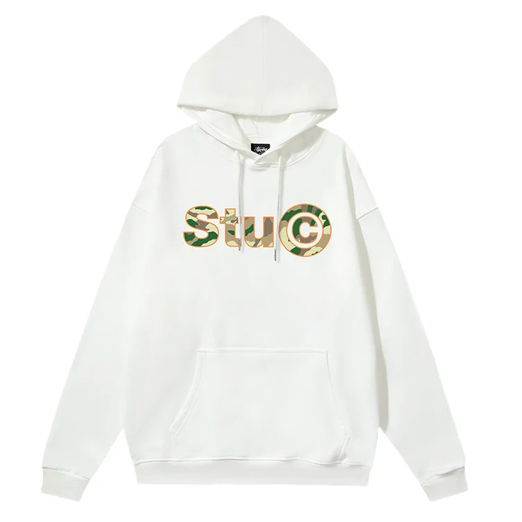Stussy Stüssy Camo Logo White Hoodie