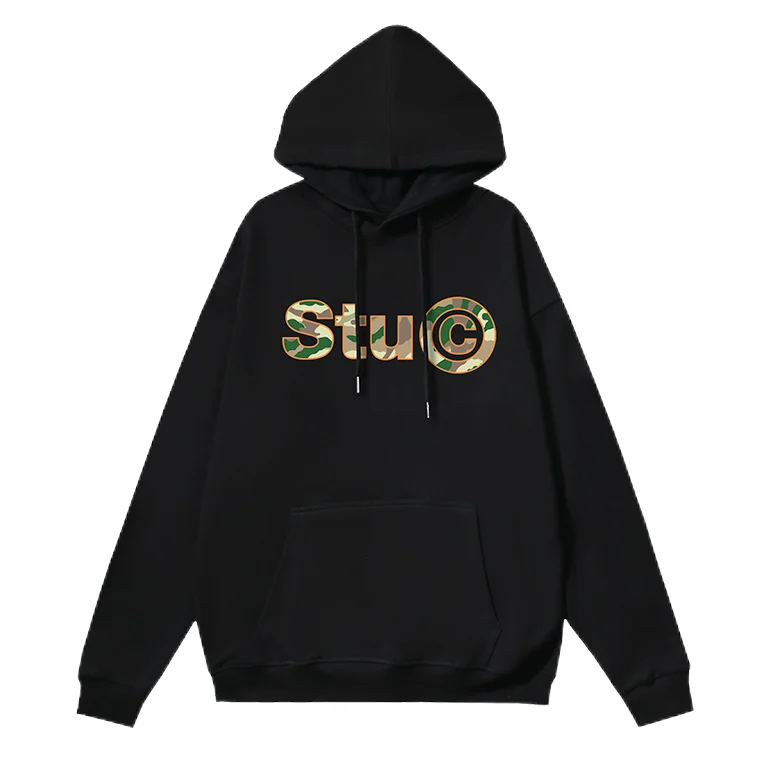 A Bathing Ape BAPE STA Camo Stu© Black Hoodie
