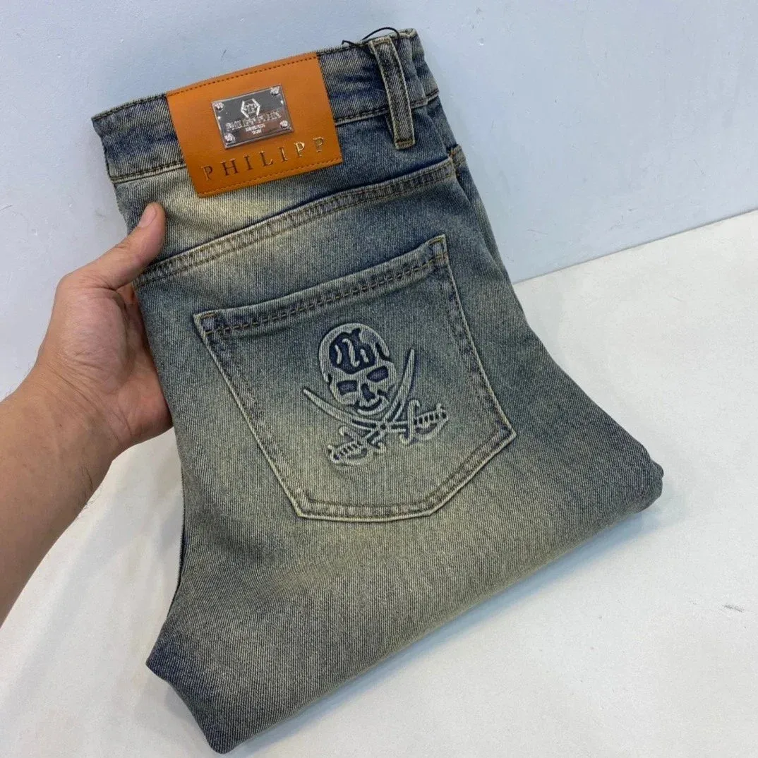Philipp Plein Skull Embroidery Jeans 31