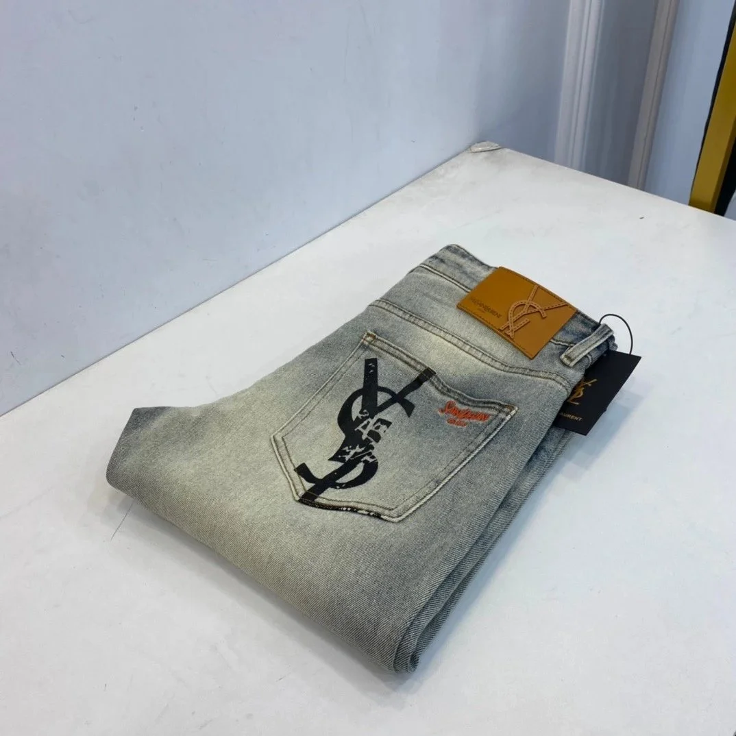 Saint Laurent YSL Jeans Light Wash Denim