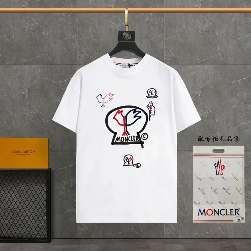 Moncler White Graphic T-Shirt
