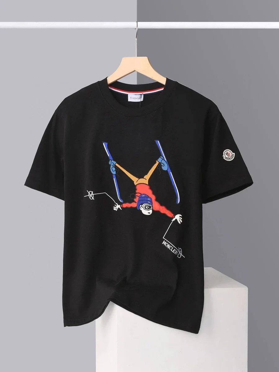 Moncler Ski Print T-Shirt Black T-Shirts