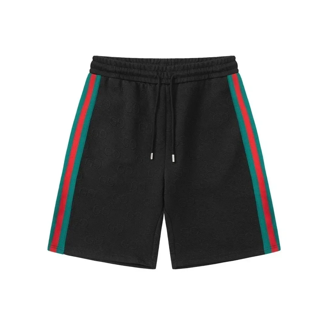 Gucci Runners Black with Red/Green Stripes Shorts
