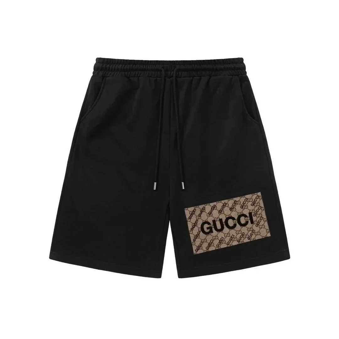 Gucci Black GG Monogram Patch Shorts