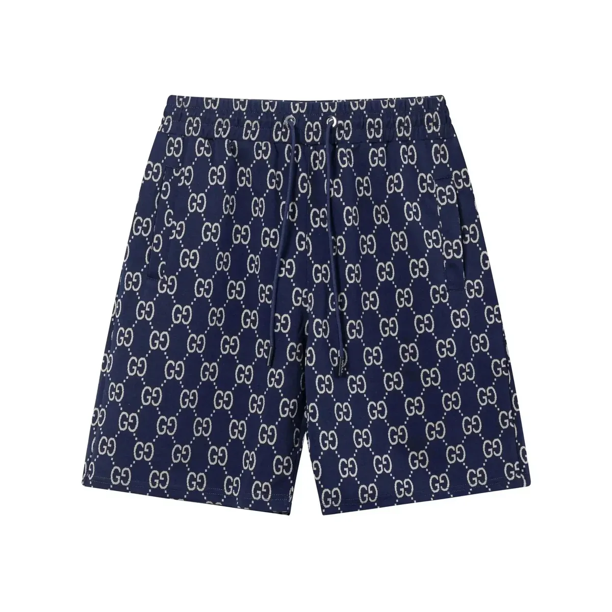 Gucci GG Monogram Navy Blue Shorts