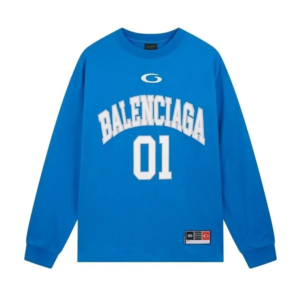 Balenciaga Blue '01' Long Sleeve T-Shirt