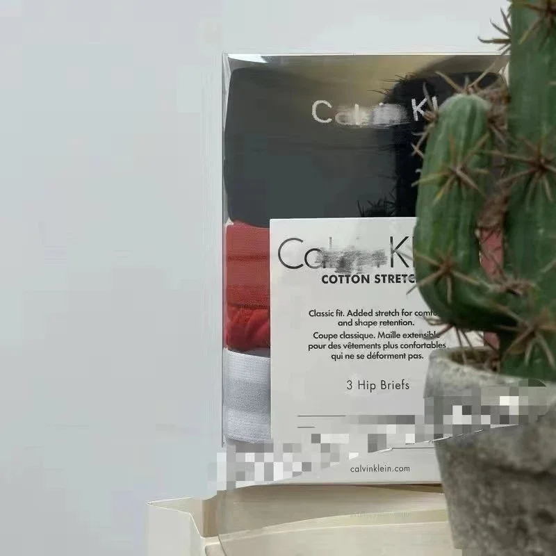 Calvin Klein Cotton Stretch Hip Briefs Black/White/Red