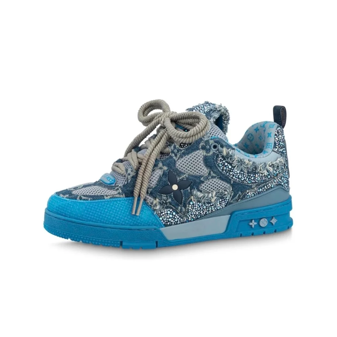 Louis Vuitton LV Trainer Blue Denim Sneakers
