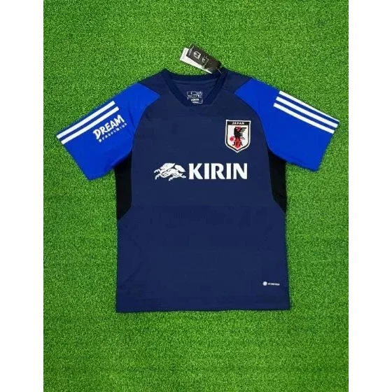 Adidas Classic Football Japan Training Jersey Navy Blue