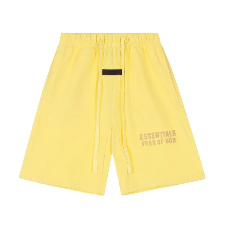 Fear of God Essentials Yellow Drawstring Shorts
