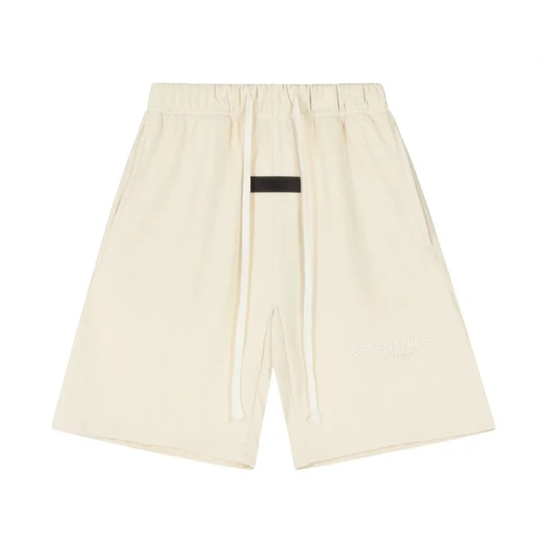 Fear of God Essentials Beige Drawstring Shorts