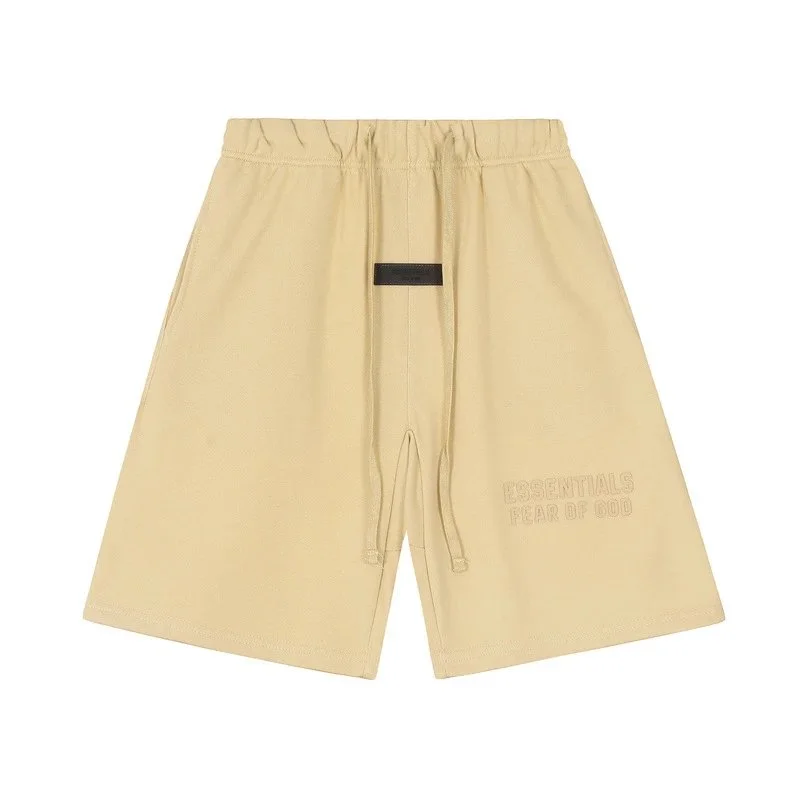 Fear of God Essentials Beige Drawstring Shorts