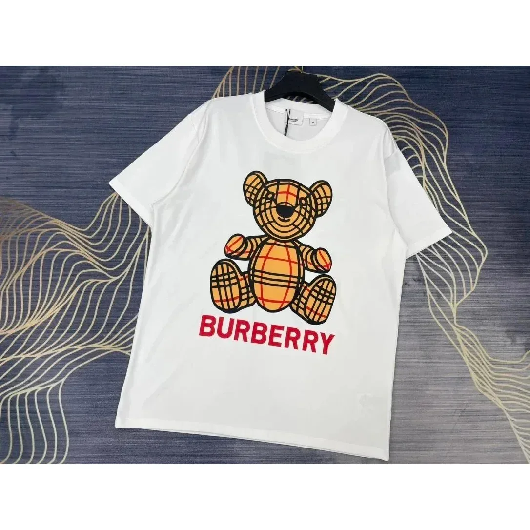 Burberry Bear Print White T-Shirt