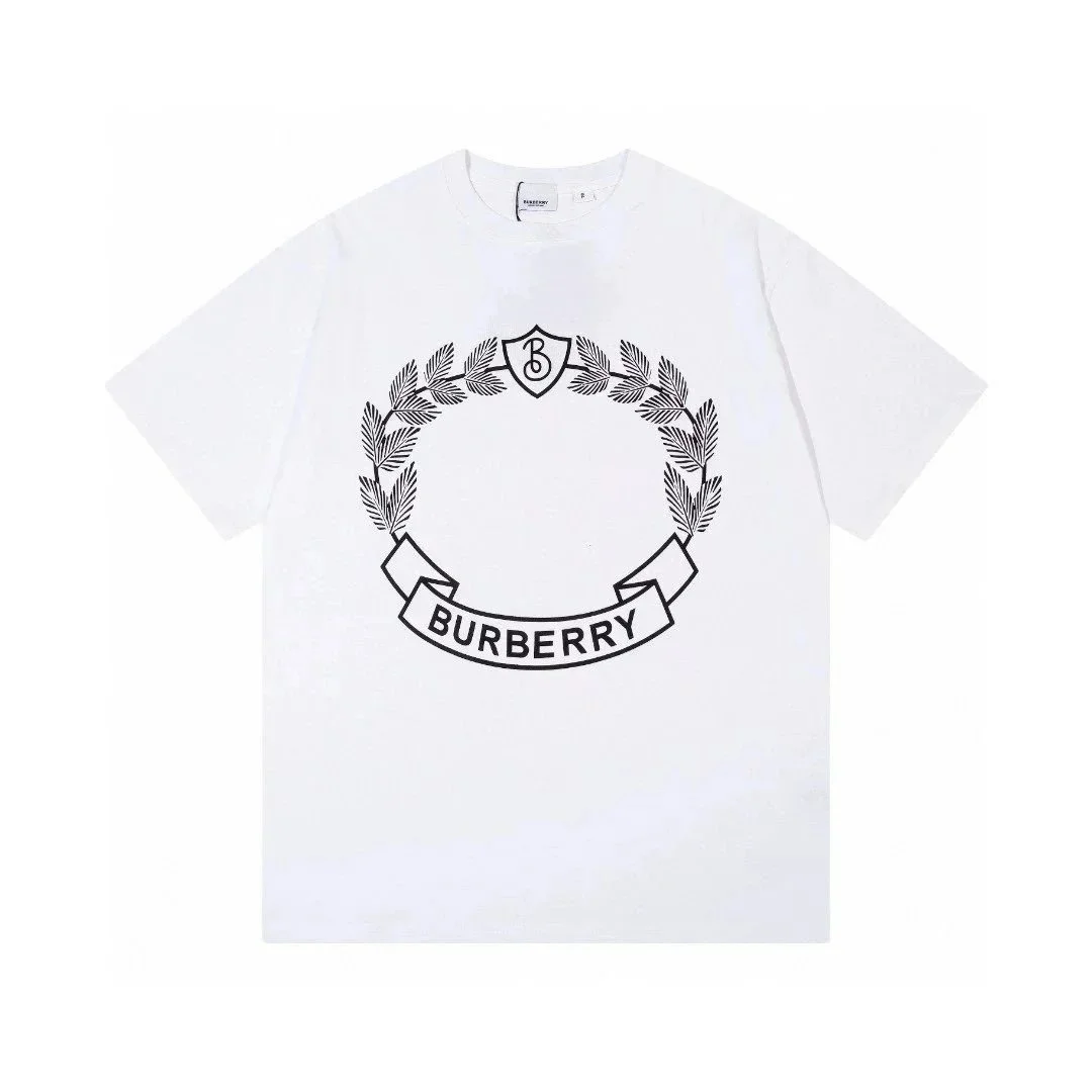 Burberry White Wreath Logo T-Shirt