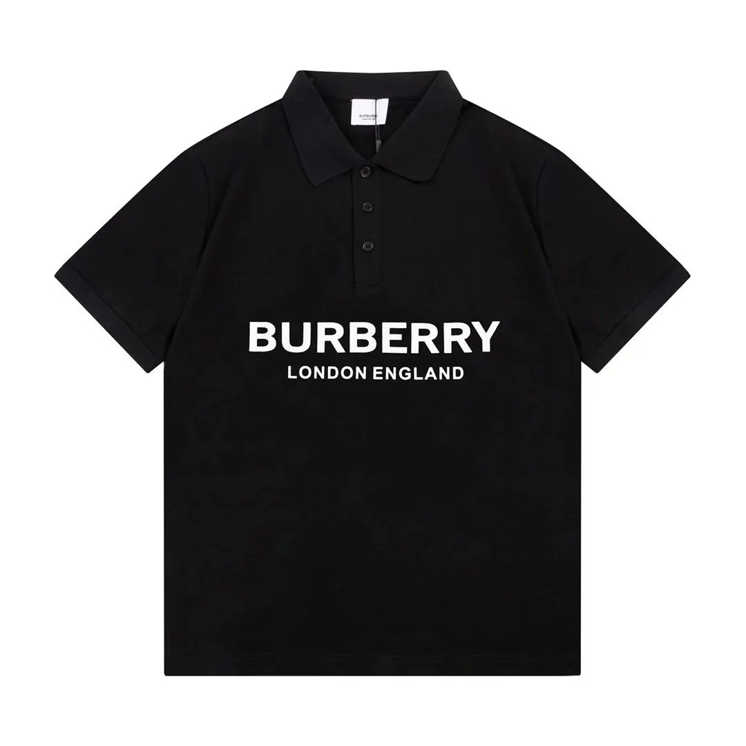 Burberry London England Black Polo Shirt