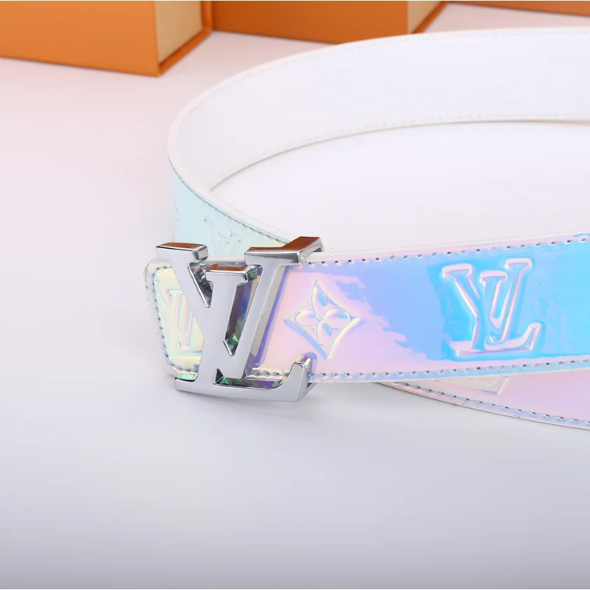 Louis Vuitton LV Monogram Belt White
