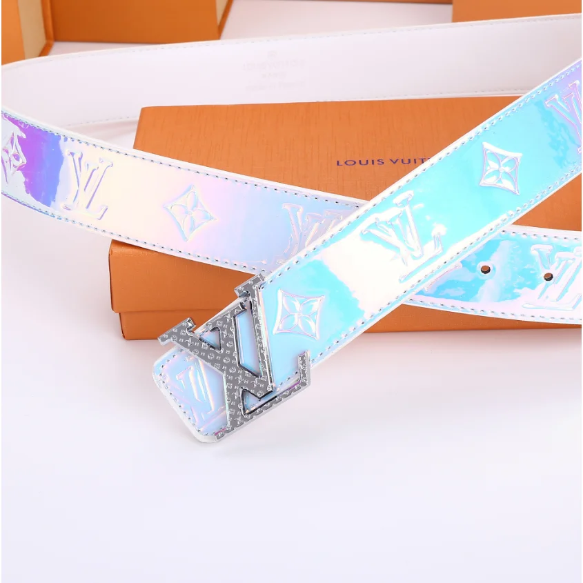 Louis Vuitton Tabi LV Monogram Belt Silver/Blue