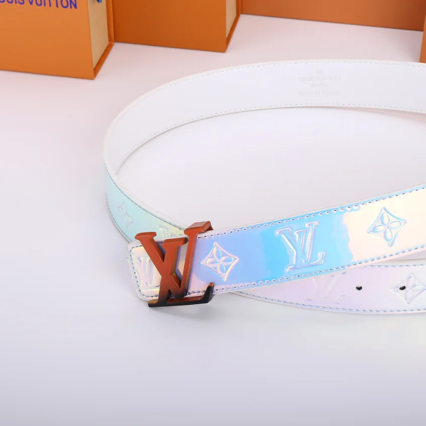Louis Vuitton LV Monogram Belt White/Iridescent