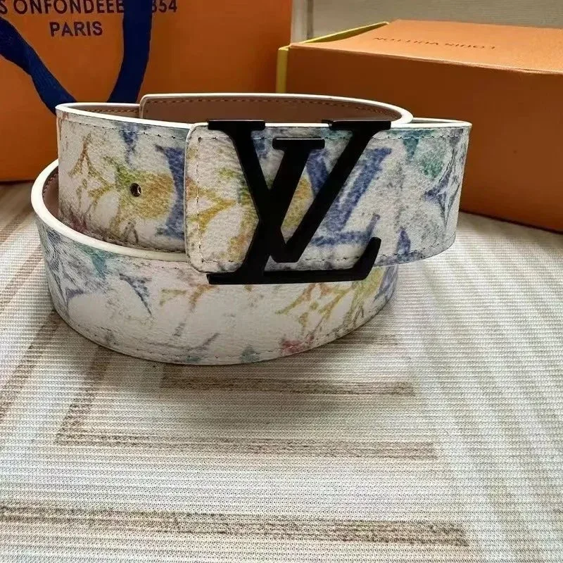 Louis Vuitton Monogram Canvas Belt White