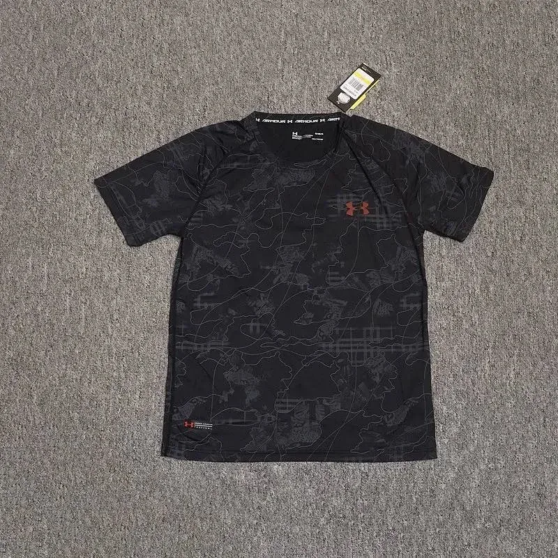 Under Armour Camo Print T-Shirt Black Sporty