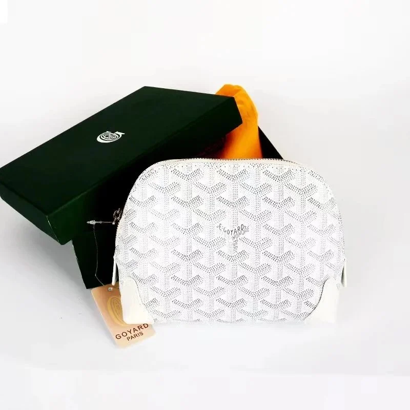 Goyard YARD White Goyardine Leather Pouch