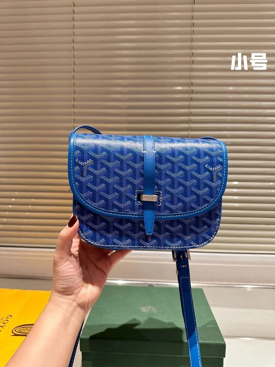 Goyard Egoryard Blue Monogram Crossbody Bag