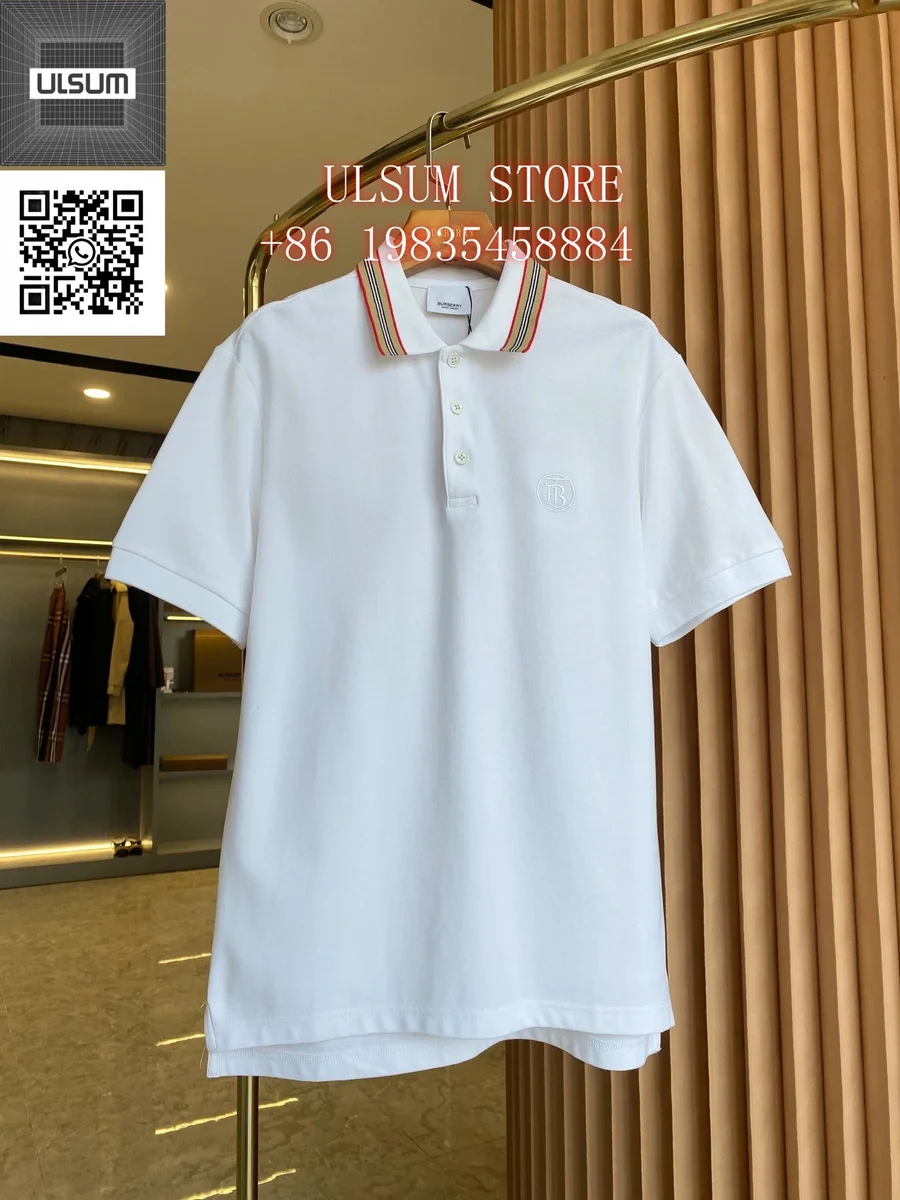 Burberry TB Monogram Polo Shirt White Casual