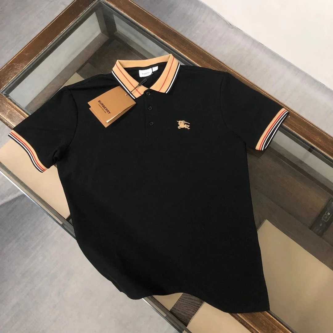 Burberry Black Iconic Polo Shirt