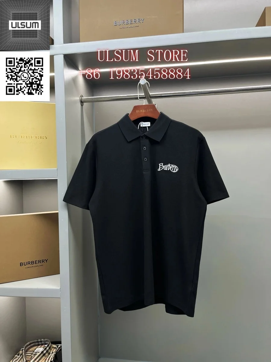 Burberry Black Logo Polo Shirt