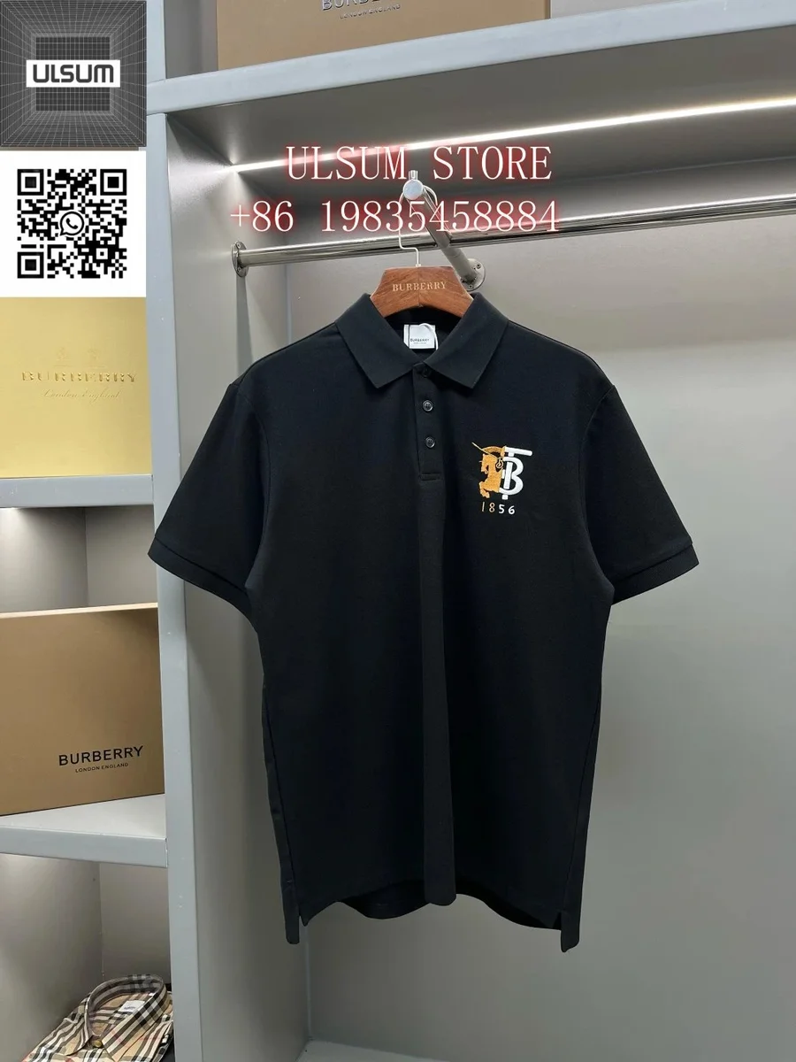 Burberry Classic Logo Black Polo Shirt