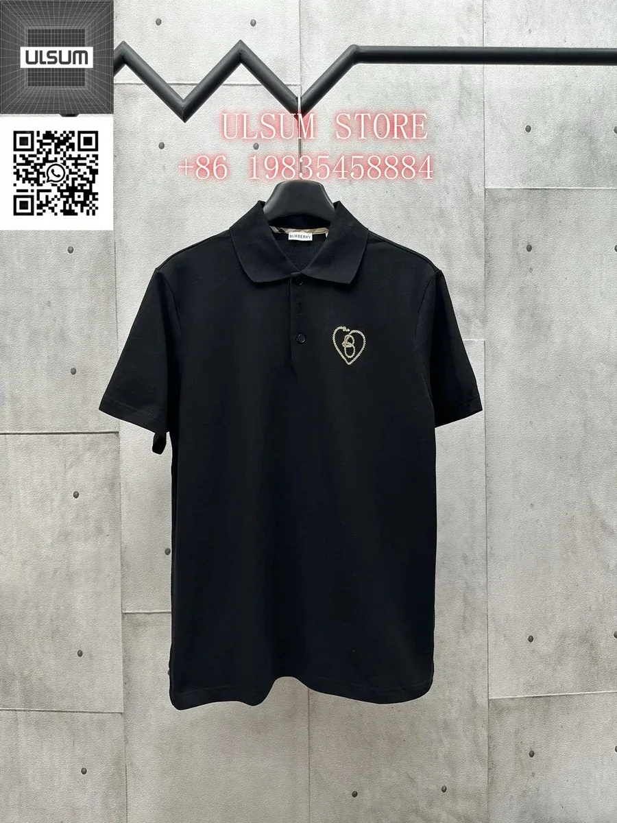 Burberry Black Heart Logo Polo Shirt