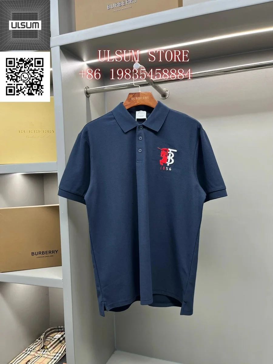 Burberry TB Monogram Polo Shirt Navy