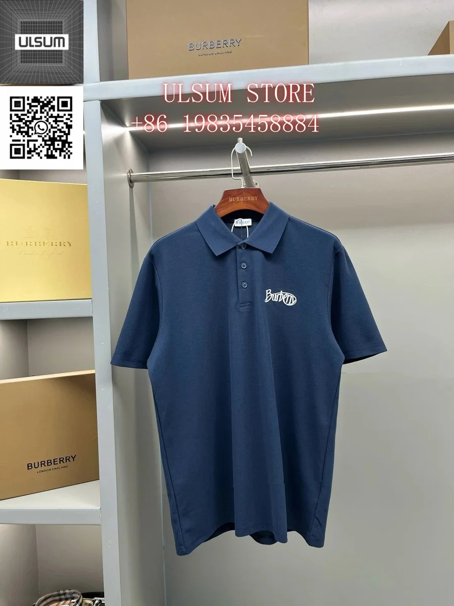 Burberry Classic Logo Polo Shirt Navy