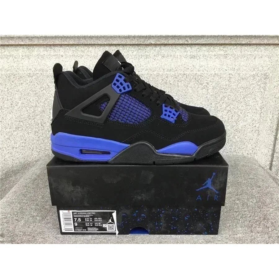 Jordan Air Jordan 4 Black/Blue Sneakers