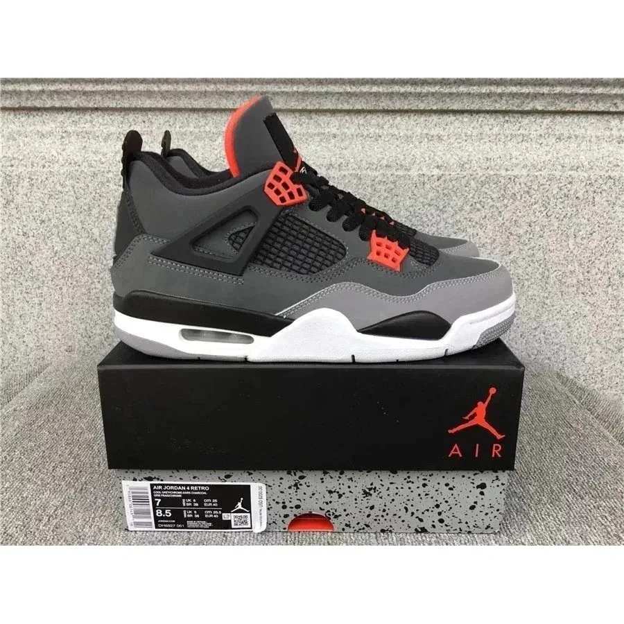 Nike Air Jordan 4 Cool Grey/Infrared Sneakers
