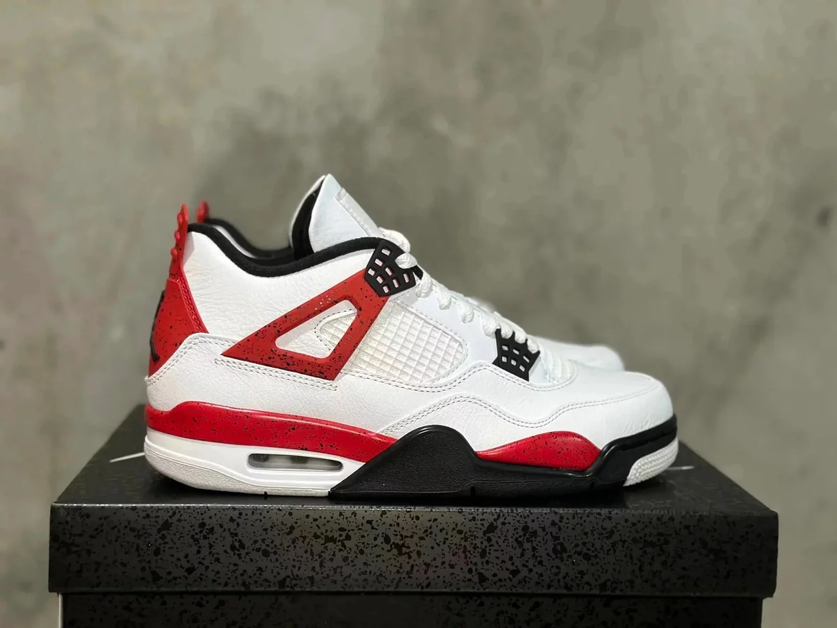 Nike Air Jordan 4 Fire Red White Black Sneakers
