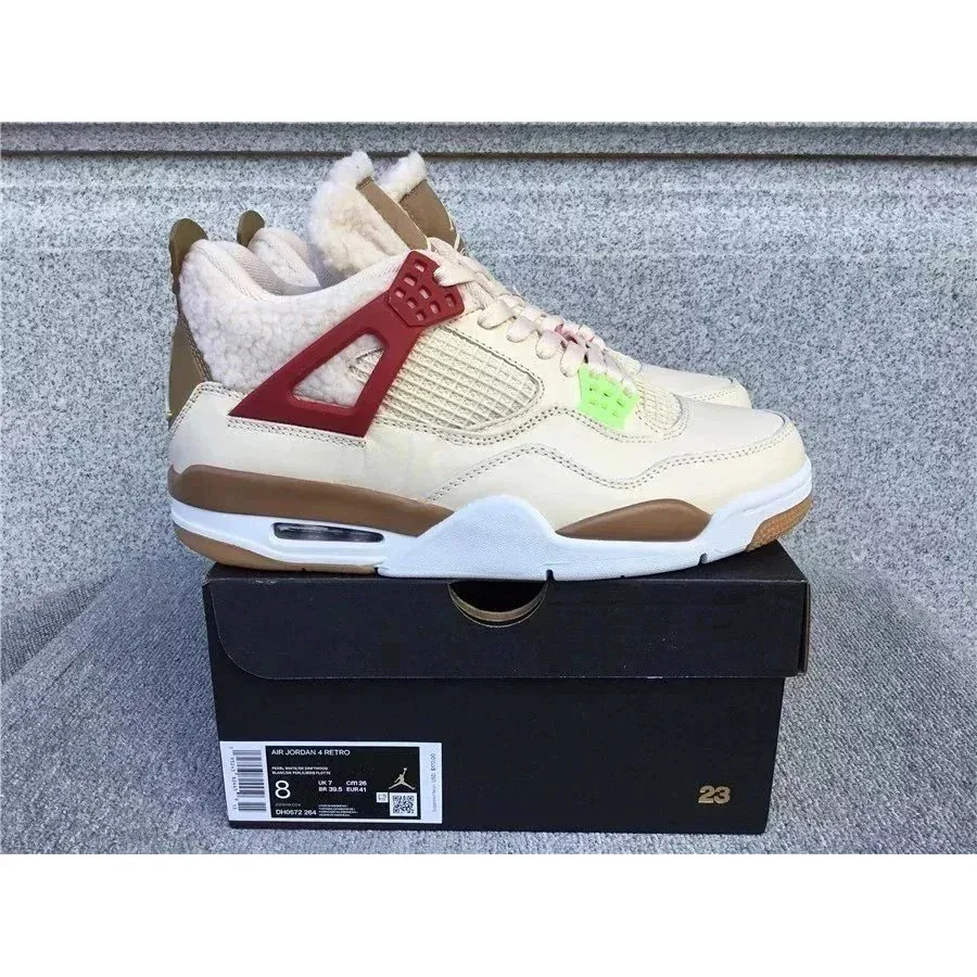 Nike Air Jordan 4 Retro Cream Red Sneakers