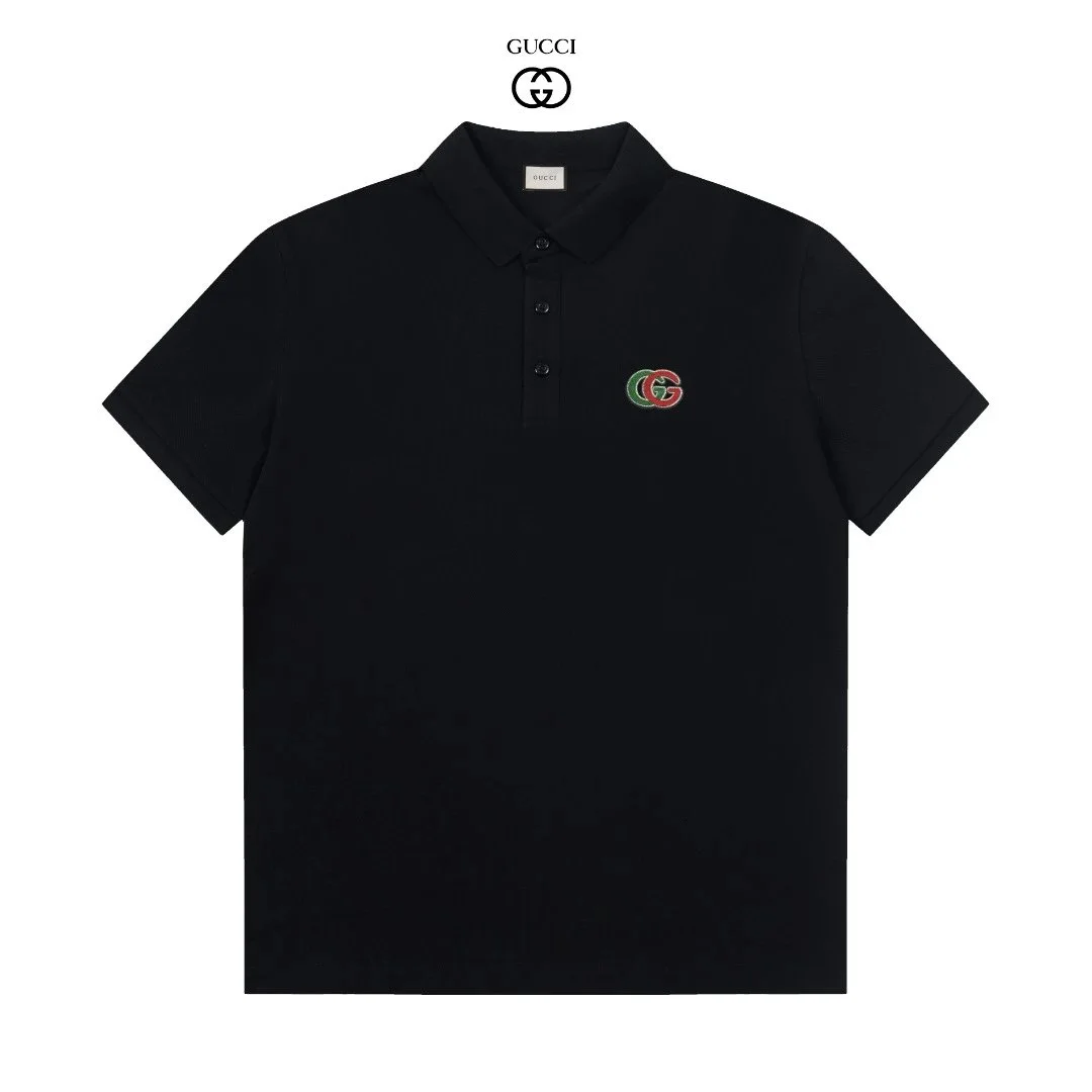 Gucci GG Logo Polo Shirt Black