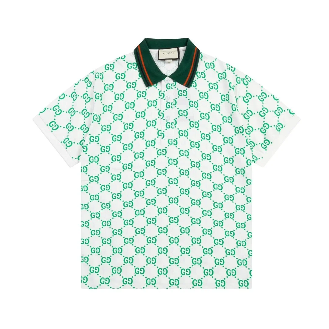 Gucci GG Supreme Polo Shirt White/Green