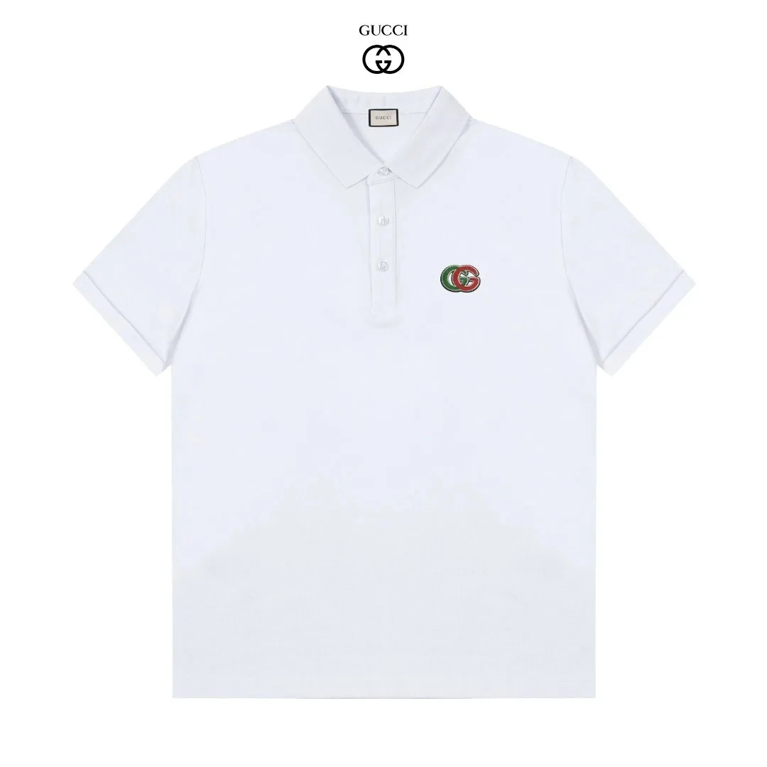 Gucci White GG Logo Polo Shirt
