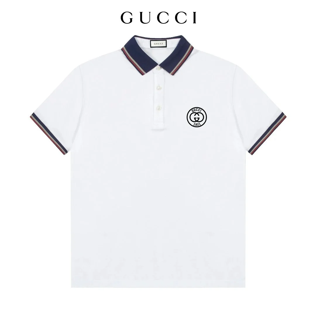 Gucci Polo Bear White Cotton Polo Shirt