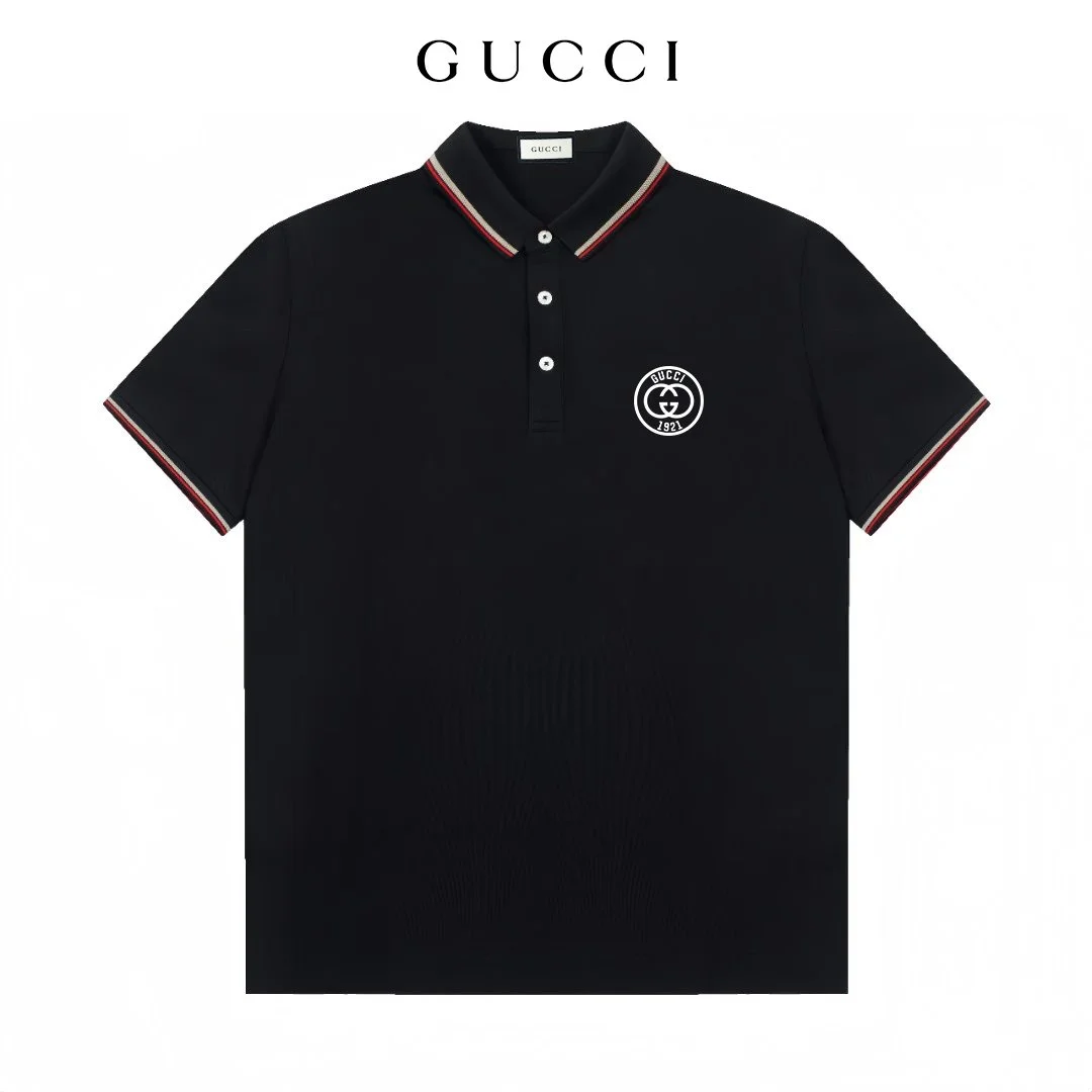 Gucci Polo Bear Black Cotton Polo Shirt