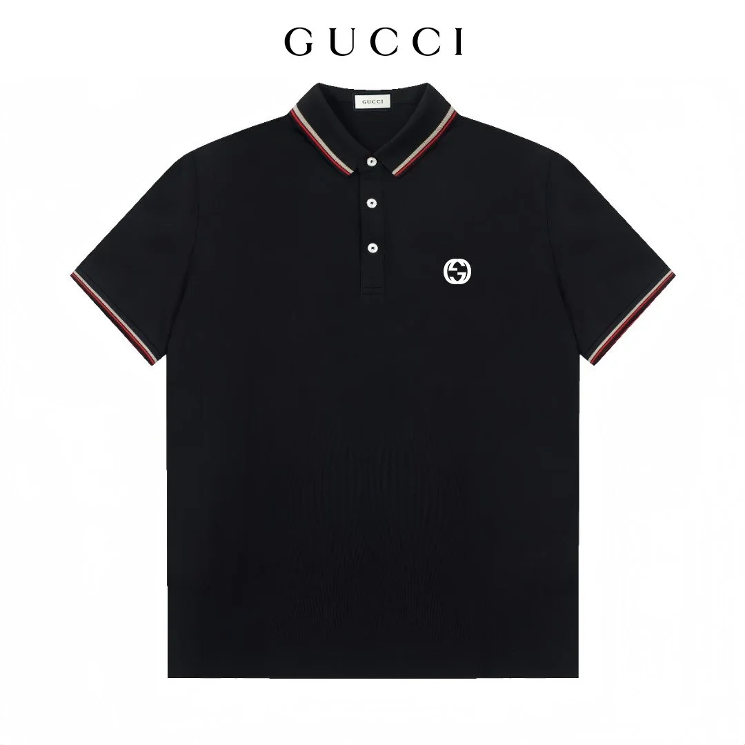 Gucci Black GG Logo Polo Shirt