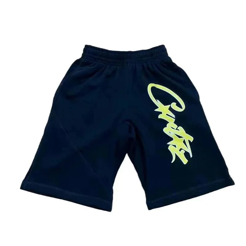 Black Neon Yellow 'Cactus' Shorts Casual