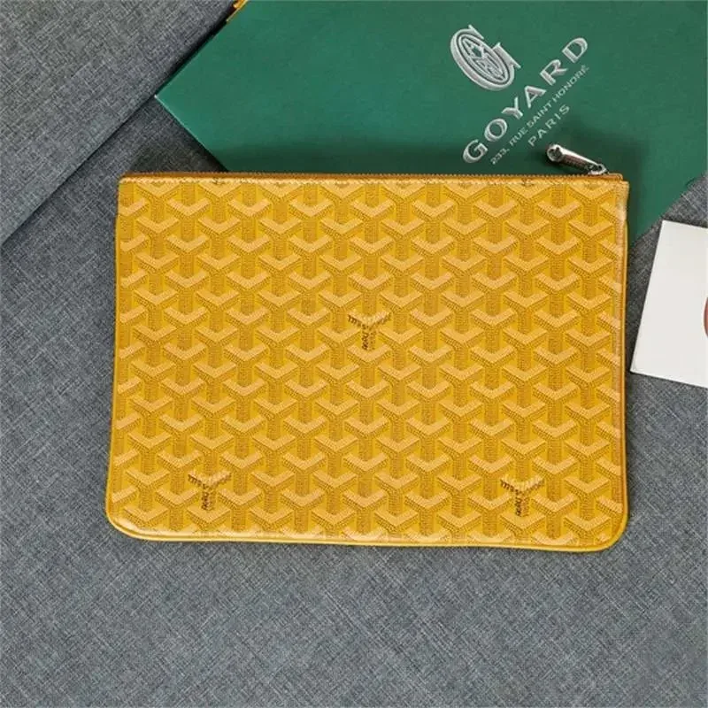 Goyard Yellow Goyardine Pouch
