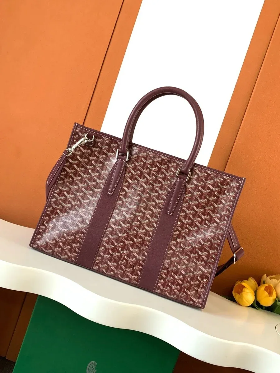 Goyard YARD酒红色手提包