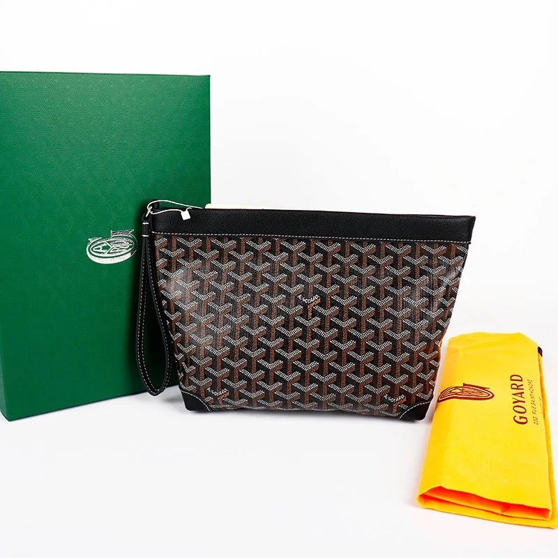 Goyard Monogram Clutch Bag Black